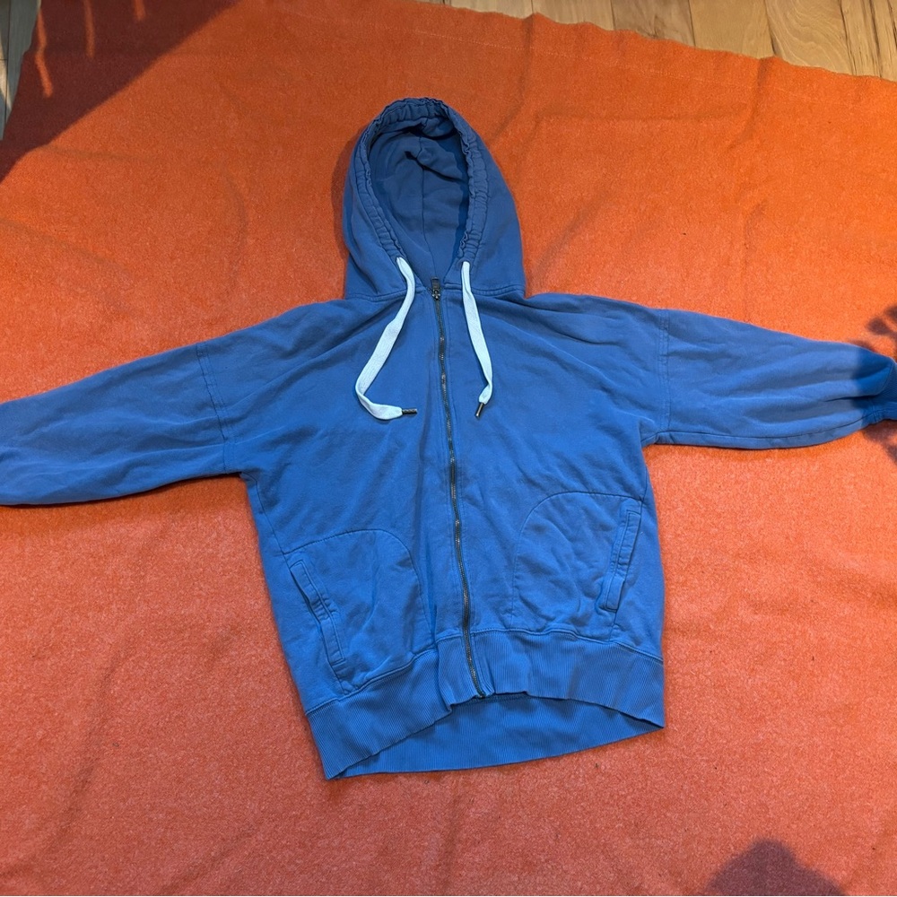 American Eagle Light Blue Full-Zip Hoodie